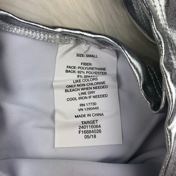 * Silver Costume Leotard * Metallic Stretch * - Picture 4 of 6